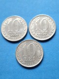 Moneda Romania 10 lei 1990,1991,1992