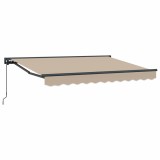 vidaXL Copertină retractabilă manuală Bej 3,5 x 2 m 3420414