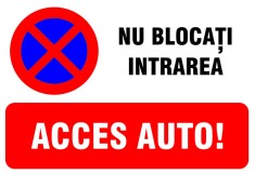 Semn de parcare nu blocati intrarea acces auto foto