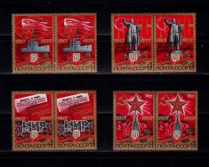 (S48) U.R.S.S. / Rusia 1977 ,&quot;60 ani-Revolutia din Octombrie&quot;,serie pereche ,MNH