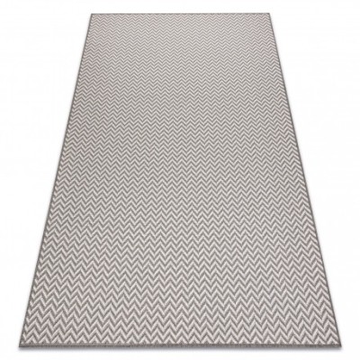 Covor SISALO SISAL Zigzag 2901 cremă / taupe, 140x190 cm foto