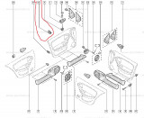 Clips panou Usa OE Renault Megane 1 , original 7701206773 , clema fixare interior Kft Auto