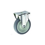 Roata furca fixa, TPR gri, 100mmx32mm, DSH, 411694