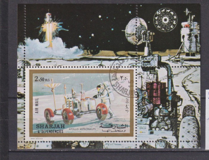 SHARJAH COSMOS 1972 MI. BLOCK 981 STAMPIALT