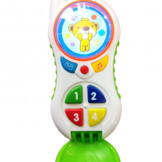 Telefon interactiv, educational pentru copii cu butoane care emit diverse melodii
