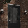 VidaXL Lămpi exterioare de perete cu senzori, 2 buc., negru, oțel inox