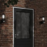 VidaXL Lămpi exterioare de perete cu senzori, 2 buc., negru, oțel inox