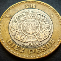 Moneda bimetalica 10 PESOS - MEXIC, anul 2002 * cod 4320 A