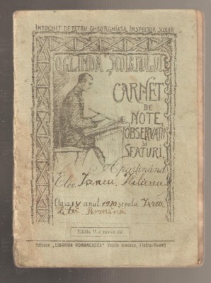 Carnet de note 1930 foto