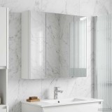 vidaXL Dulap cu oglindă pentru baie Alb 63,5 x 15,5 x 60,5 cm 889247