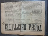 Ziarul Comunitatii Evreiesti Sefarde din ROMANIA , ANII 1881-1899 , VOCEA DREPTATEI, exemplar din 13 martie anul 1889 .