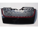 Grila masca fata fata VW GOLF V (1K), 10.2003-05.2009 Model : GTI, cu banda rosu; negru lucios; fara emblema; TUNING,