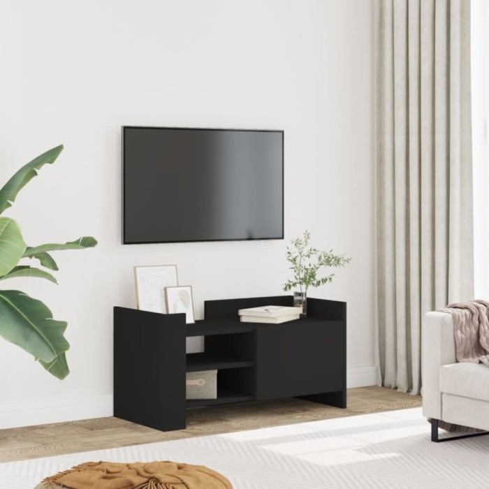 Gossi comoda tv, negru, 80x35x40 cm, lemn prelucrat