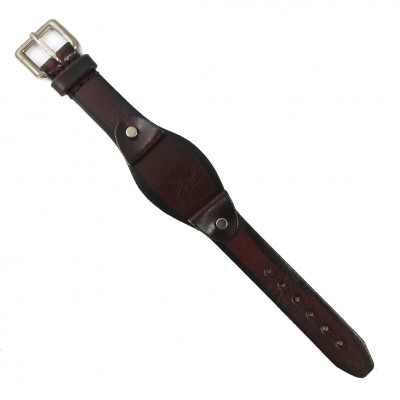 Curea de ceas din Piele Naturala - Culoare Maro Sunburst - 24mm - WZ3990 foto