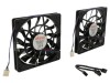 Ventilator axial 12V 120x120x15mm negru