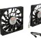Ventilator axial 12V 120x120x15mm negru