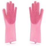 Mănuși Magice Silicon Roz, Little Tyke, Multifuncționale, Rezistente la Temperaturi &Icirc;nalte, Spălat Vase, Curățenie, Reutilizabile