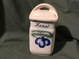 Recipient bucatarie / Cutie veche din ceramica pentru Scortisoara ( Kanel ) producator Arabia Finland seria Luumu anii 30 design Thure &Ouml;berg !