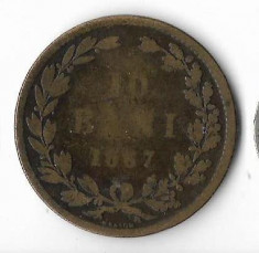 Moneda 10 bani 1867, Heaton - Romania foto