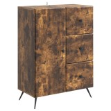 vidaXL Bufet cu sertar Stejar fumuriu 66 x 34,5 x 90 cm Lemn prelucrat 895550