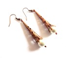 cercei perle sticla cu accesorii cuprate 34994