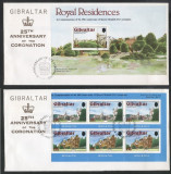 Gibraltar 1978 Silver coronation IMPERF. 2 FDC MNH DC.006