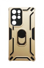 Husa telefon compatibila cu Samsung Galaxy S22 Ultra, Powerful, Inel si placuta metalica, HT86
