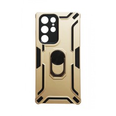 Husa telefon compatibila cu Samsung Galaxy S22 Ultra, Powerful, Inel si placuta metalica, HT86