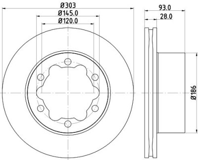 Disc frana VW TOURAN (1T3) (2010 - 2015) KRIEGER 0950004081 foto