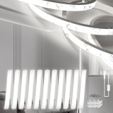 Banda LED Neon 5m, Silicon Impermeabil Ignifuga IP65 Banda LED Alb Natural 4000K 10mm, 230V cu sursa de alimentare