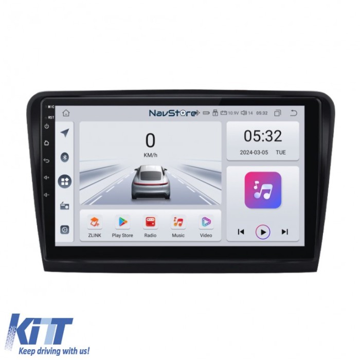 Navigatie Android Dedicata Skoda Superb 2 (2008-2015), 10Inch, 4Gb Ram, 64Gb Stocare, Carplay Performance AutoTuning