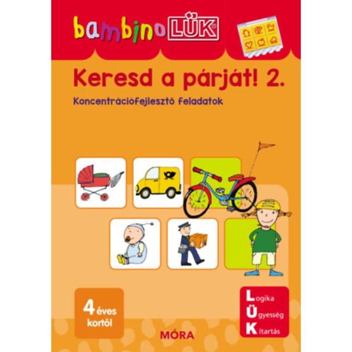 Keresd a p&aacute;rj&aacute;t! 2. - LDI-111 - Koncentr&aacute;ci&oacute;fejlesztő feladatok - BambinoL&Uuml;K