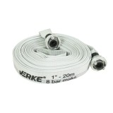 Furtun Apa Irigatii Pompier 120m Verke 25mm, 8 Bari, Cuple Aluminiu, Poliester