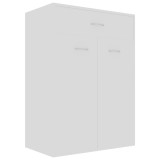 Pantofar, alb, 60x35x84 cm, lemn prelucrat