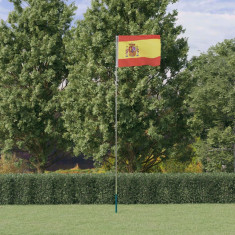 Steag Spania si stalp din aluminiu, 5,55 m GartenMobel Dekor