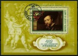Coliță URSS 1977 - Aniversare 400 Ani Peter Paul Rubens, Pictură clasică, Muzeul Ermitaj (Bloc 118) - Ștampilată -A101
