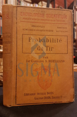 S. BURILEANO (LE CAPITAINE), PROBABILITE DU TIR, PARIS, 1911 foto