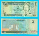 Fiji (p#104) 2 Dollars 2002 UNC &#039;Pasăre Kaka&#039; serie: BK131222