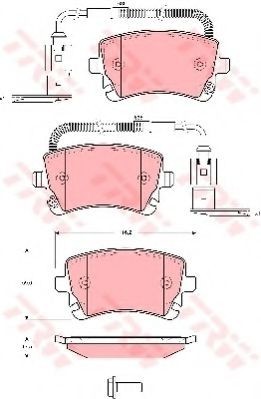 Set placute frana,frana disc VW PHAETON (3D) (2002 - 2016) TRW GDB1508 foto