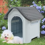 Cotet caine Patrocle 75x 59 x 66 cm gri/negru [en.casa] HausGarden Leisure