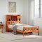 vidaXL Pat bibliotecă fără saltea maro ceruit 75x190 cm lemn masiv pin 3322182