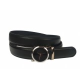 Curea barbati, casual-eleganta, din piele ecologica, latime 3.5 cm, negru - CK165N