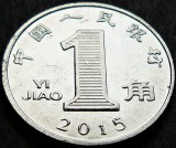 Moneda 1 YI JIAO - CHINA, anul 2015 * cod 1067, Asia