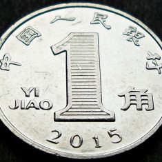 Moneda 1 YI JIAO - CHINA, anul 2015 * cod 1067