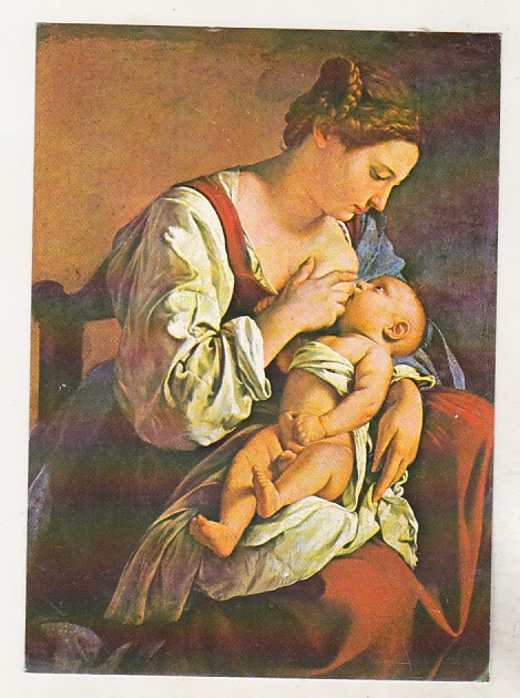 bnk cp Gentileschi Orazio - Tanara mama - Vedere - necirculata - marca fixa