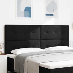 vidaXL Tăblie cu LED cu lumini cu bandă LED Negru 200 cm țesătură 3338464
