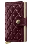 Secrid portofel de piele EMBOSS DIAMOND culoarea bordo