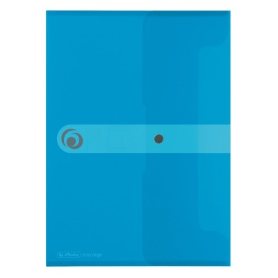 Mapa pp a4 eotg inchidere cu capsa, albastru transparent, capacitate 20mm foto