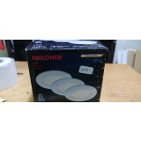 Set de 4 lumini LED &icirc;ncastrate Briloner din aluminiu rotunde &Oslash;8cm IP44 3 x 4,5W 470lm alb cald 3000K