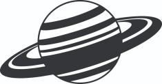 Sticker decorativ, Planeta , Negru, 85 cm, 4954ST-16 foto
